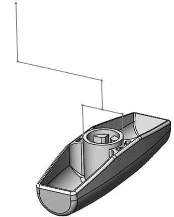 SOLIDWORKS Plastics Symmetric Runner create a SOLIDWORKS configuration including a single cavity and half of the runner layout sketch